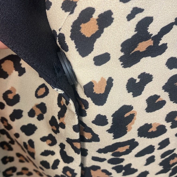 Floryday Leopard Print Long Singe Button Womens Blazer M - Picture 10 of 11
